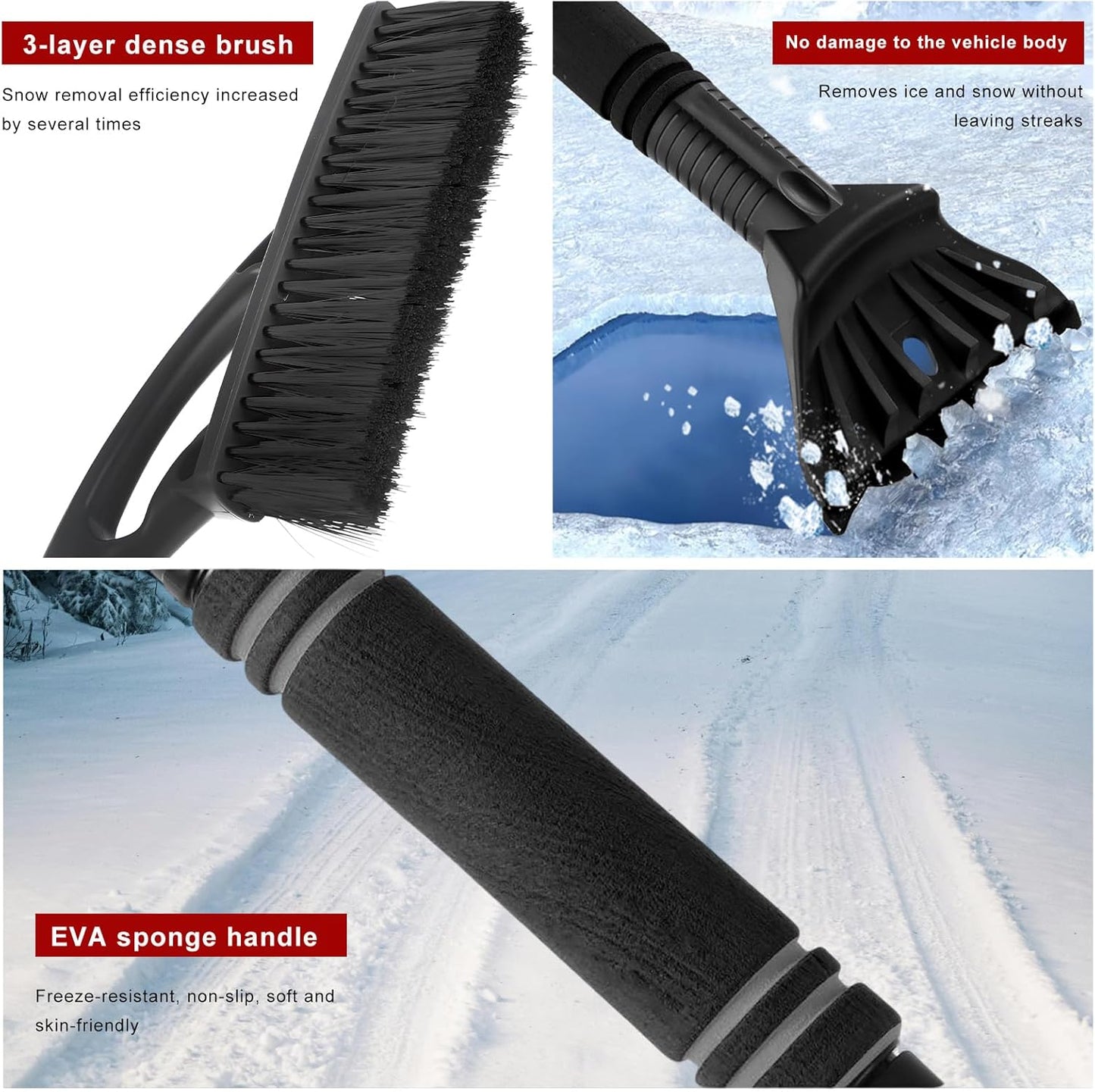 2-in-1 Snow Ice Scraper SnowyTools